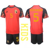 Belgia Jan Vertonghen #5 Fotballklær Hjemmedraktsett Barn VM 2022 Kortermet (+ korte bukser)